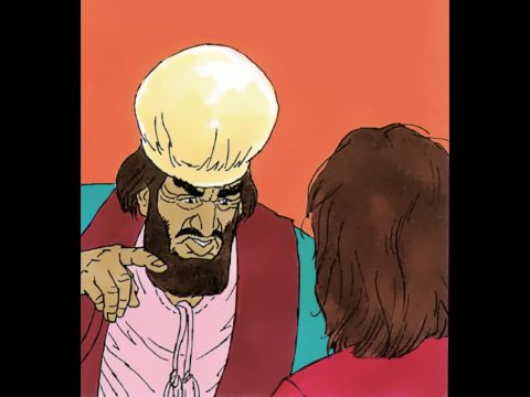 High Priest: ‘Are you the Son of God?’ <br/>Jesus: ‘You’ve said it.’ <br/>High Priest: ‘Blasphemy! He deserves to die. Send Him to the Romans as they can give Him the death penalty!’ – Slide 5