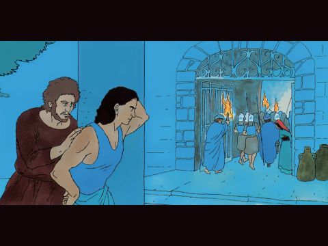 Jesus is taken to the High Priest, the head of all the Jewish leaders. Peter and John follow at a distance… – Slide 1