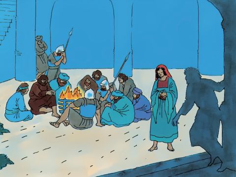 Peter sneaks into the courtyard… – Slide 2