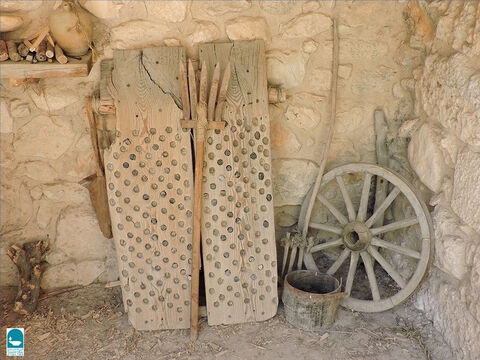 A winnowing fork was used to separate the grain from the straw (Ruth 3:2). – Slide 23