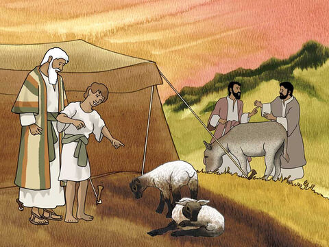 So Abraham rose early in the morning and saddled his donkey, and took two of his young men with him and Isaac his son; and he split wood for the burnt offering, and arose and went to the place of which God had told him. Genesis 22:3 (NASB) – Slide 9