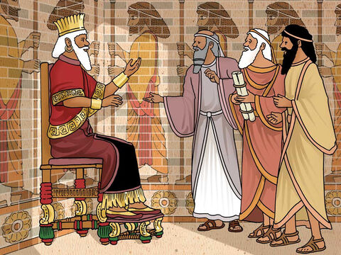 They told King Darius: ‘All the commissioners of the kingdom, the prefects and the satraps, the counsellors and the governors, have consulted together that the king should establish a statute and enforce an injunction that anyone who offers a prayer to any god or person besides you, O king, for thirty days, shall be thrown into the lions’ den.’ Daniel 6:7 (NASB) – Slide 8