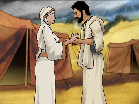 Rebekah was listening while Isaac spoke to his son Esau. So when Esau went to the field to hunt for game to bring home, Rebekah said to her son Jacob... 'Go now to the flock and bring me two choice young goats from there, that I may prepare them as a savoury dish for your father, such as he loves.' (Genesis 27:5,6a,9, - NASB) – Slide 6
