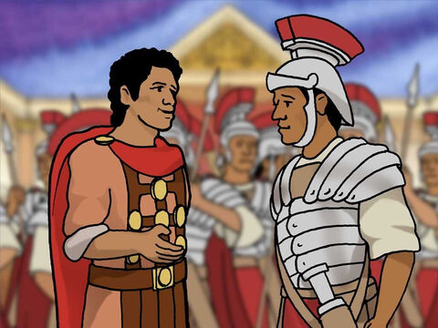 Although the Centurion was a very powerful man he was also humble. God likes humble people. The Centurion believed that Jesus had the authority from God to heal people. – Slide 8