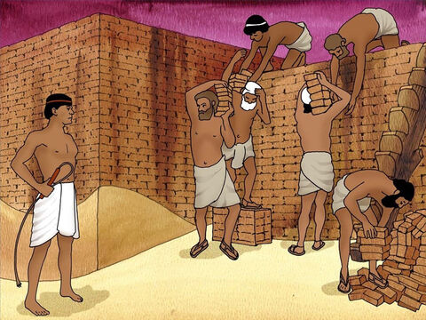 Thousands of years ago the Hebrew people (Jews) whom God loved were slaves in Egypt. They were cruelly treated for hundreds of years. God heard their prayers and sent Moses to free the Hebrews from bondage (Exodus 3). – Slide 2