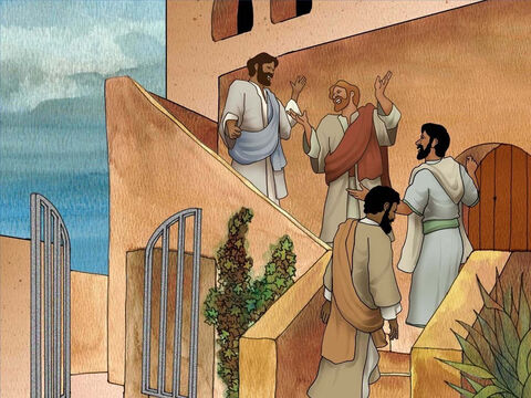 ‘And you shall say to the owner of the house, “The Teacher says to you, ‘Where is the guest room in which I may eat the Passover with My disciples?”’ And he will show you a large, furnished upper room; prepare it there.’ Luke 22:11-12. – Slide 9