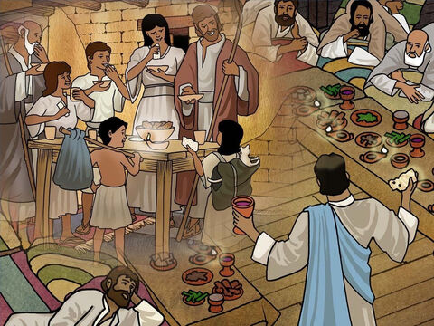 Both the Passover and the Last Supper that Jesus had with His disciples are linked. God planned it this way so that we would remember Him and that He is the God that seeks and saves the lost. Luke 19:10. – Slide 13