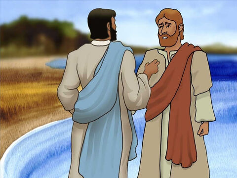 When Jesus was done speaking to the crowds He told Peter to go back fishing. Peter grumbled, ‘...Master, we worked hard all night and caught nothing...’ He also had great respect for Jesus, so he rowed out again. – Slide 5