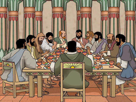 Joseph ate away from his brothers. Now they were seated before him, the firstborn according to his birthright and the youngest according to his youth, and the men looked at one another in astonishment. He took portions to them from his own table, but Benjamin’s portion was five times as much as any of theirs.’ Genesis 43:33-34a (NASB) – Slide 5