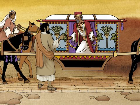 ‘Then the Spirit said to Philip, “Go up and join this chariot.”  <br/>‘Philip ran up and heard him reading Isaiah the prophet, and said, “Do you understand what you are reading?”  <br/>‘And he said, “Well, how could I, unless someone guides me?” And he invited Philip to come up and sit with him.’ Acts 8:29-31 (NASB) – Slide 11