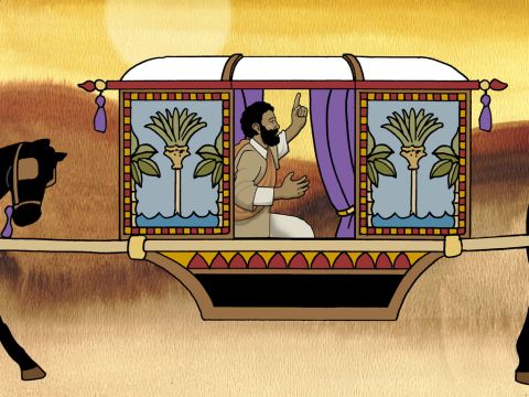 ‘The eunuch answered Philip and said, “Please tell me, of whom does the prophet say this? Of himself, or of someone else?”  <br/>Then Philip opened his mouth, and beginning from this Scripture he preached Jesus to him.’  Acts 8:34-35 (NASB) – Slide 14