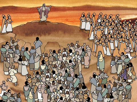 ‘So Ahab sent orders among all the sons of Israel and brought the prophets together at Mount Carmel. <br/>Then Elijah approached all the people and said, “How long are you going to struggle with the two choices? If the Lord is God, follow Him; but if Baal, follow him.” But the people did not answer him so much as a word.’ 1 Kings 18:20-21 (NASB) – Slide 7